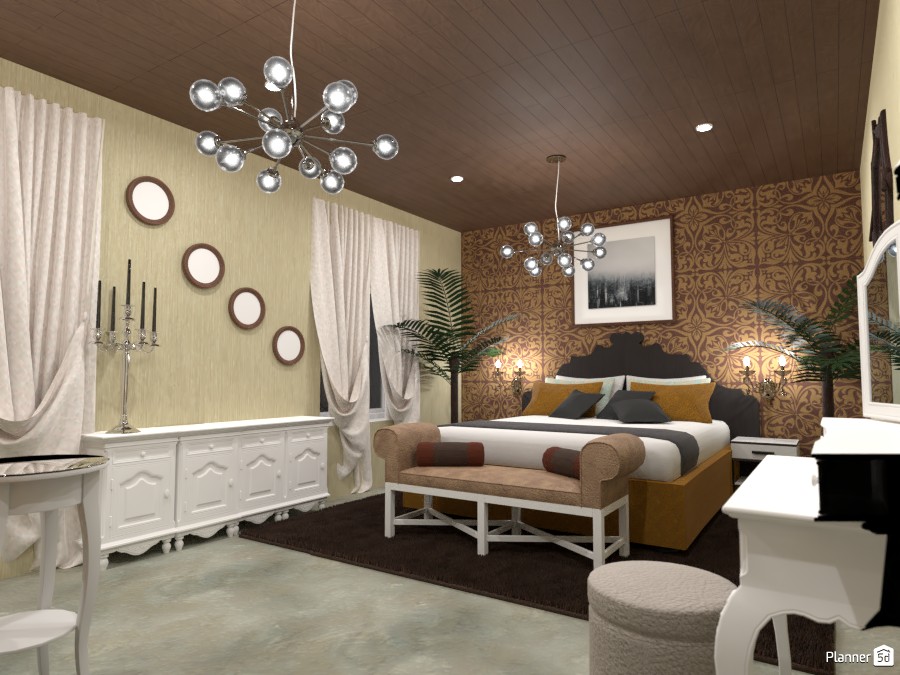 Luxurious bedroom in brown theme 4335530 by Born to be Wild image