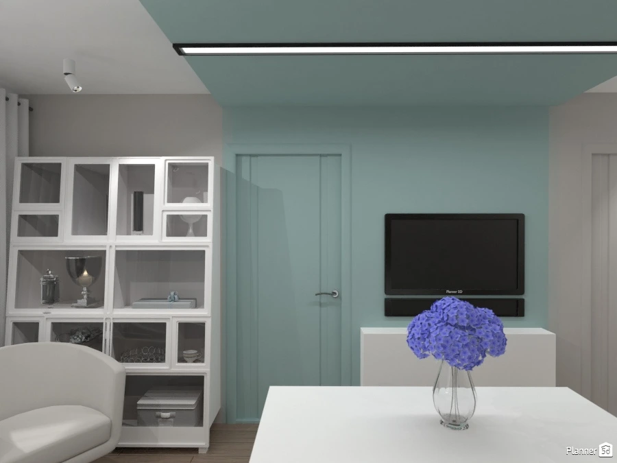 Гостиная 18м2 с витражным панно #71912 by Алиса в Зазеркалье