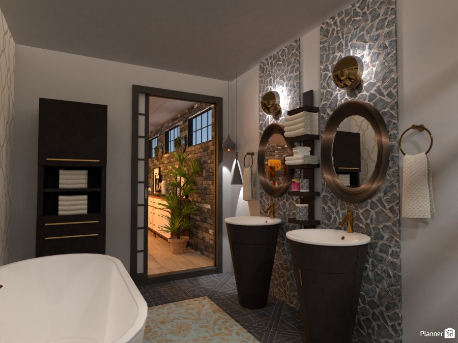 Neo-Industrial loft: Bath #1 #3839099 by Micaela Maccaferri