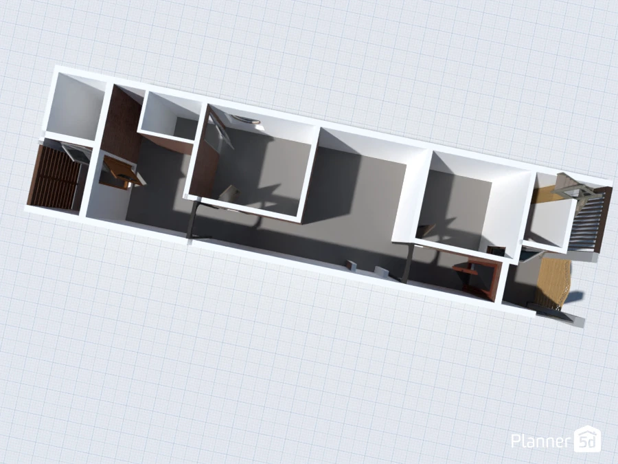 15*57 house plan #3086632 by Pavan Home design works