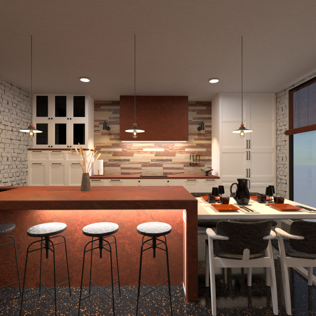 Brown and White Kitchen #11518564 by Editors Choice