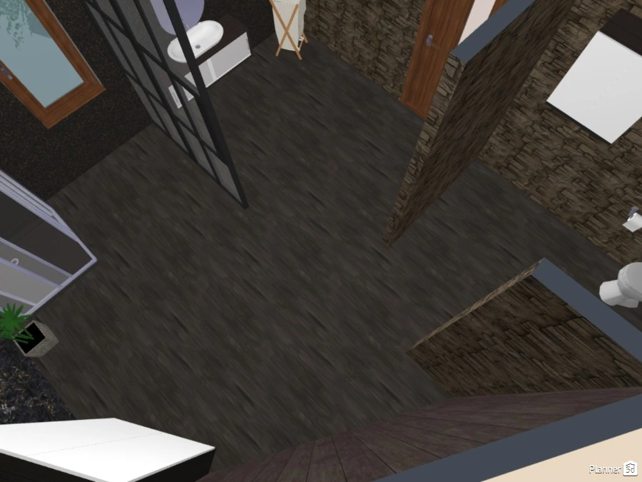 Duża ciemna łazienka . #143975 by Kari Designer