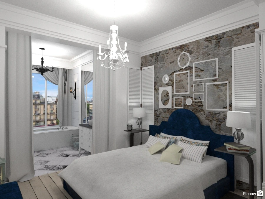 Bedroom and bathroom. Project V #69443 by Елена