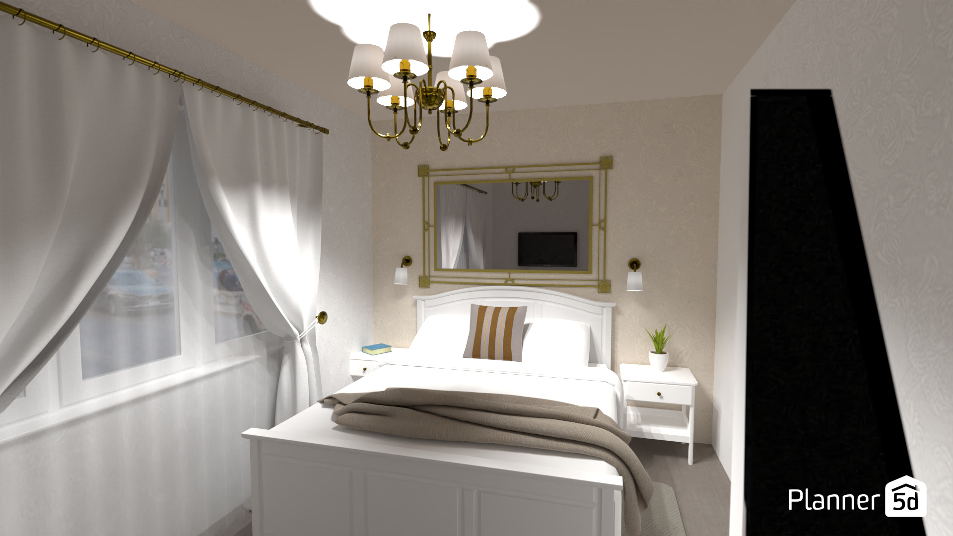 Classic bedroom with white tones 16311107 by Anne image