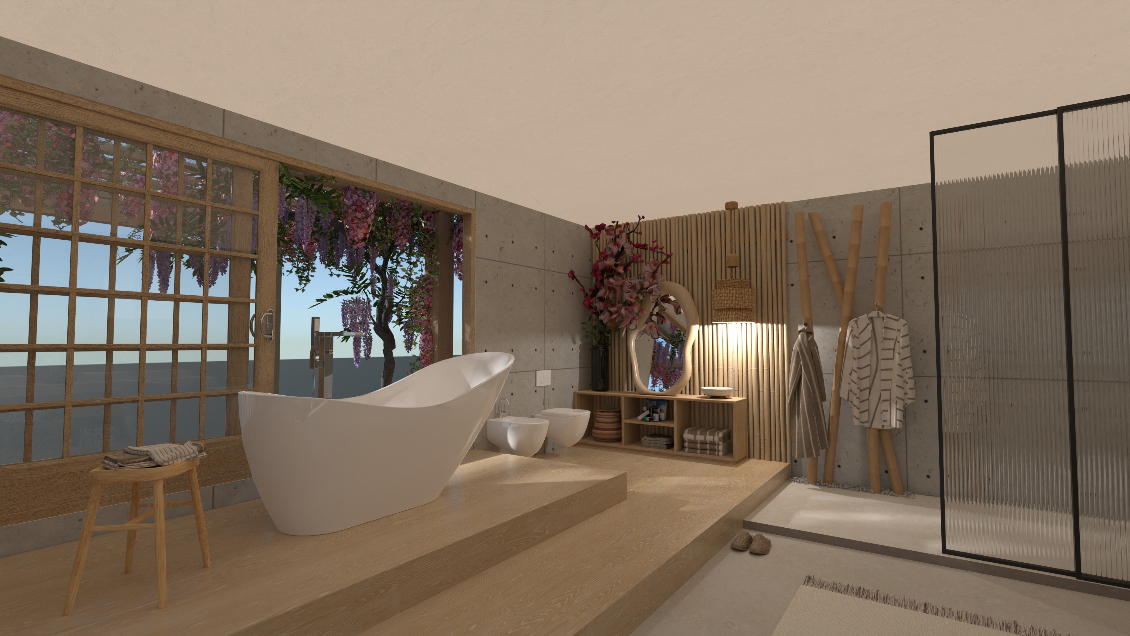 Japandi- Style: Bathroom A #28274284 by Moonface