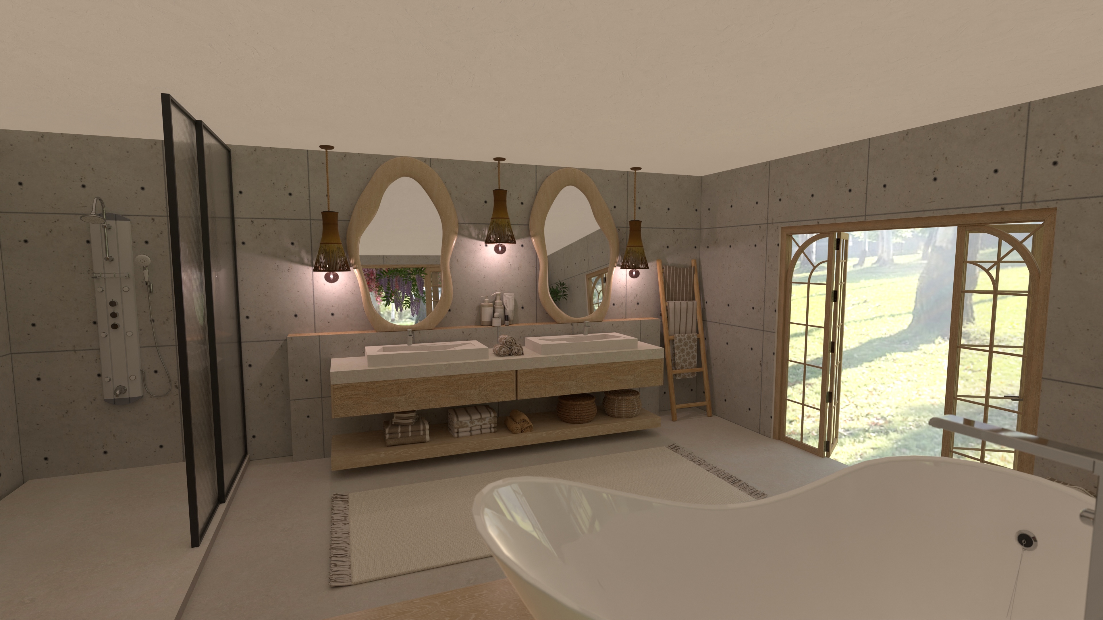 Japandi- Style: Bathroom AC #28278792 by Moonface