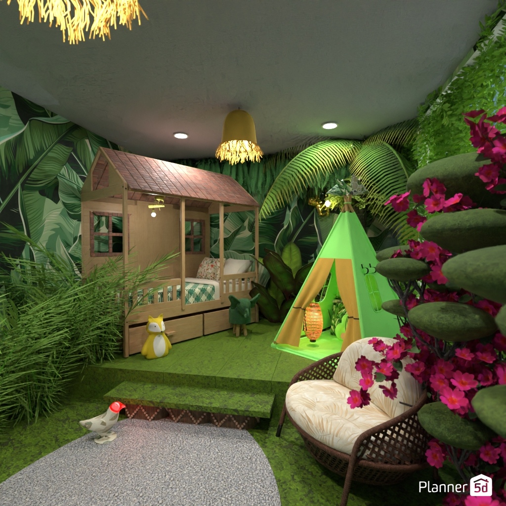 Dormitorio de la jungla #21782750 by Editors Choice