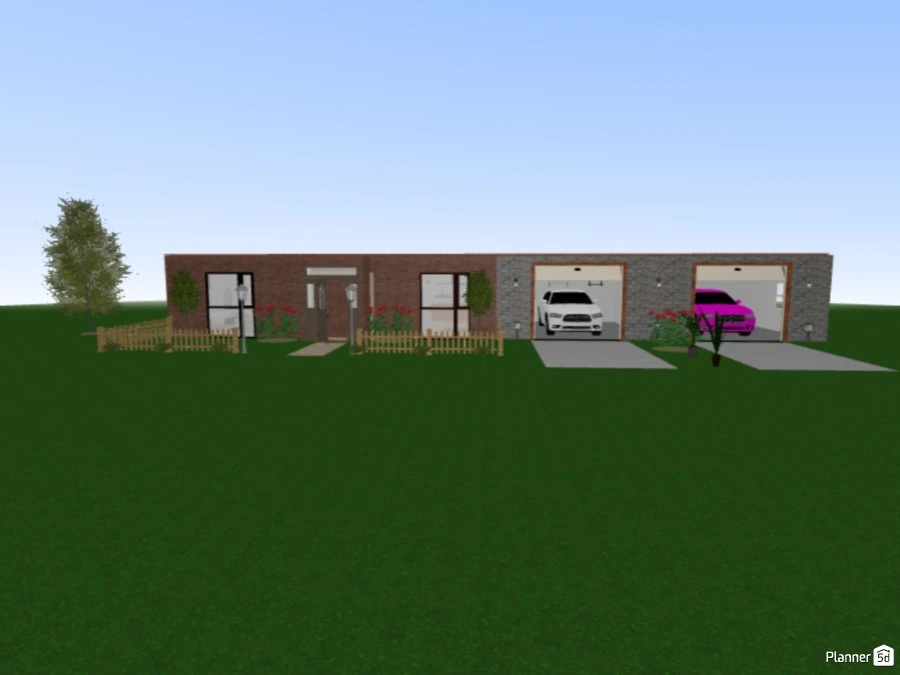 Two car garage one story. #123327 by Lil Bubba