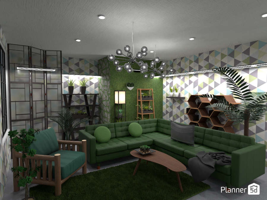 Sala de estar colores y temática Jungla #6290961 by Miguel Angel