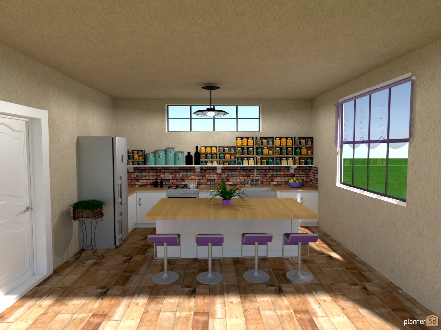 kitchen with shelves 1233645 by Joy Suiter image