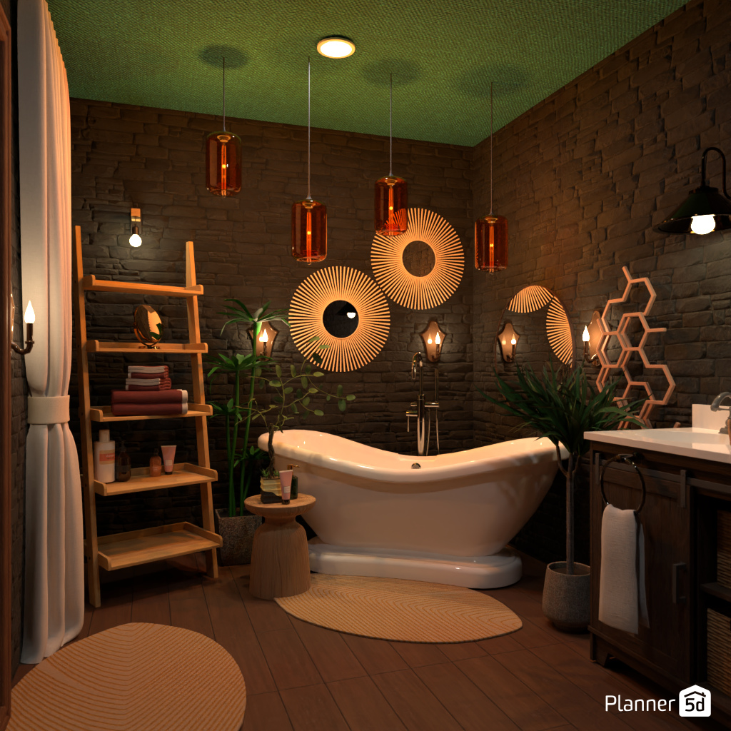 Bath with candles #19242952 by Editors Choice