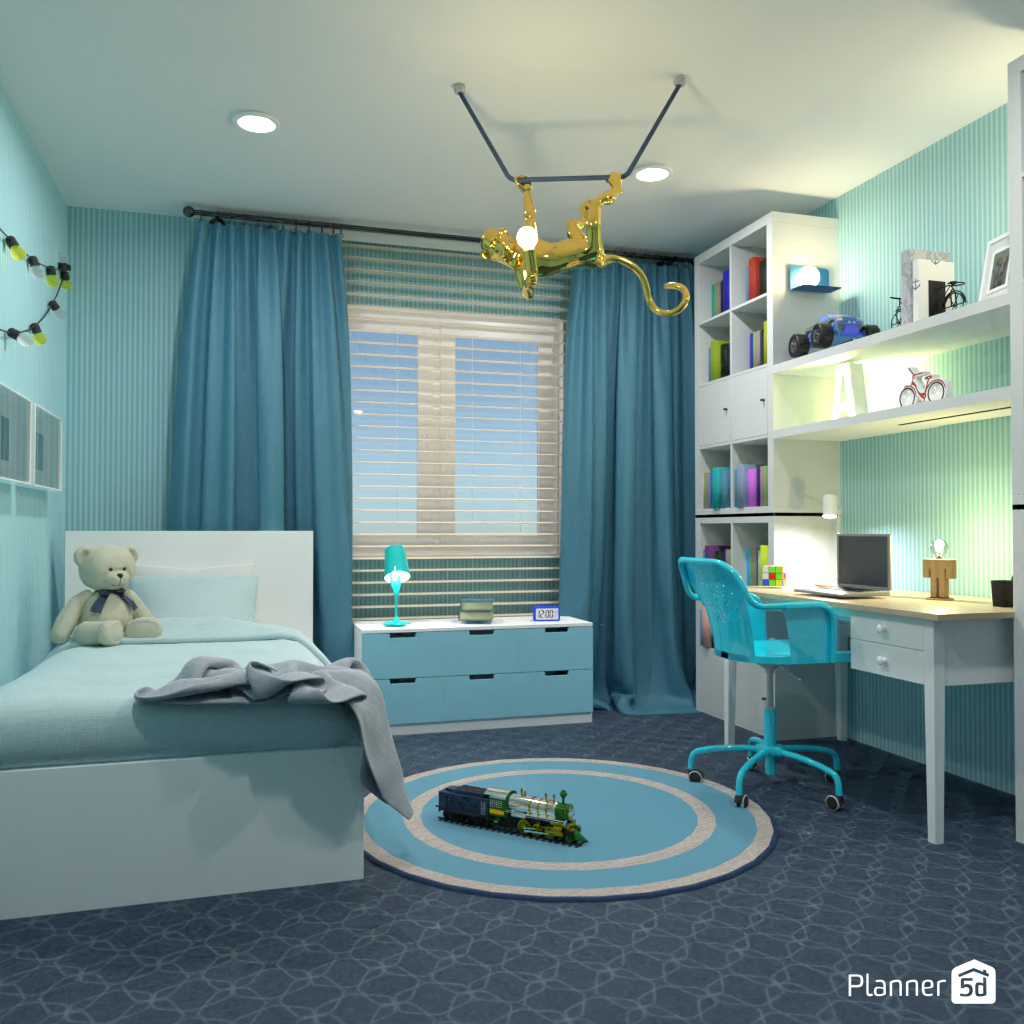 Blue children's bedroom #19538724 by Editors Choice