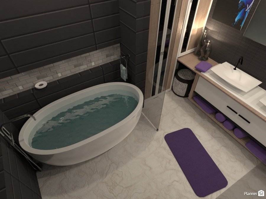 Retro style bathroom #2010947 by Wilson