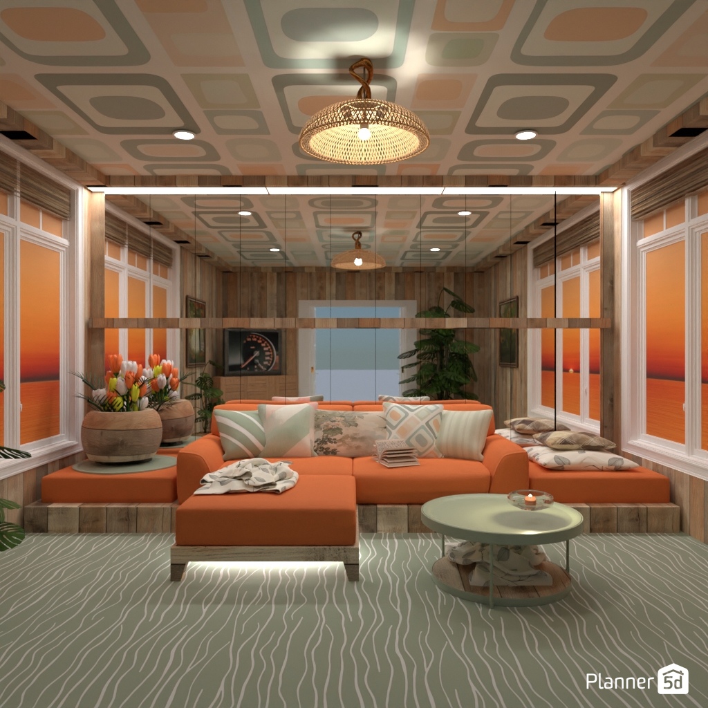 Orange sofa #24716876 by Editors Choice