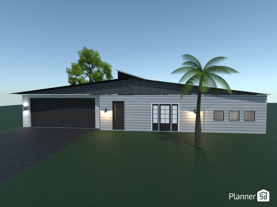 50s Facade Monochromatic Resort Living! #8253961 by Will Dellaway