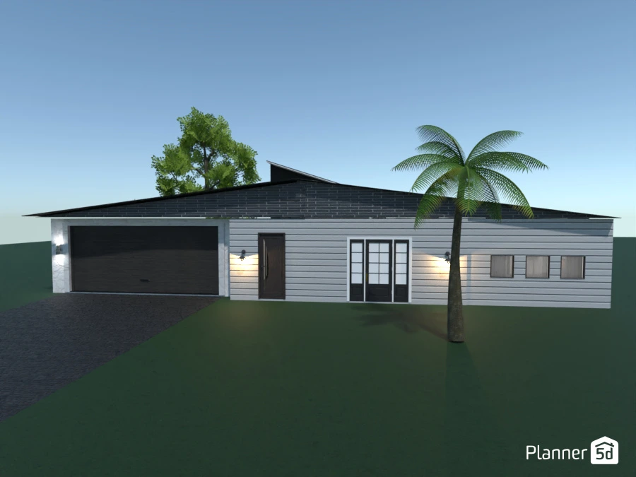50s Facade Monochromatic Resort Living! #3062288 by Will Dellaway | Delldesign Studio