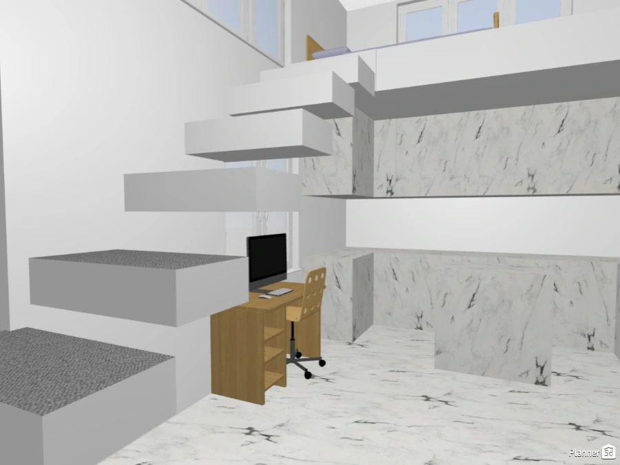 2nd and final draft of White Tiny House #86173 Por Keki