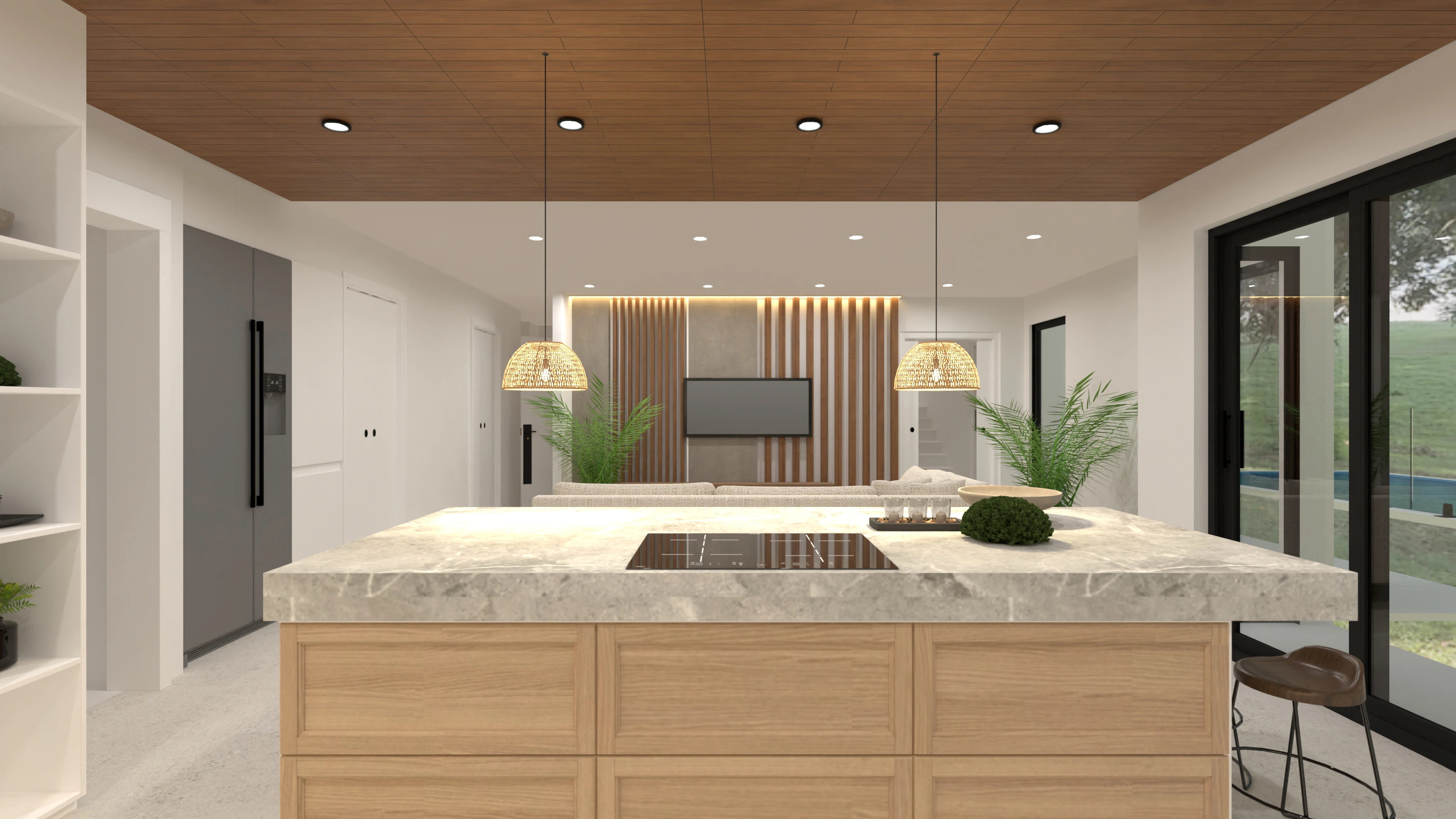 Organic Modern Living room & Kitchen in Dallas USA #3098780 by