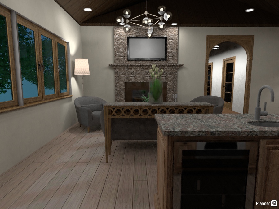 Open concept Kitchen, Living Room and Dining Room #2069958 by Jason Chandler Grimes