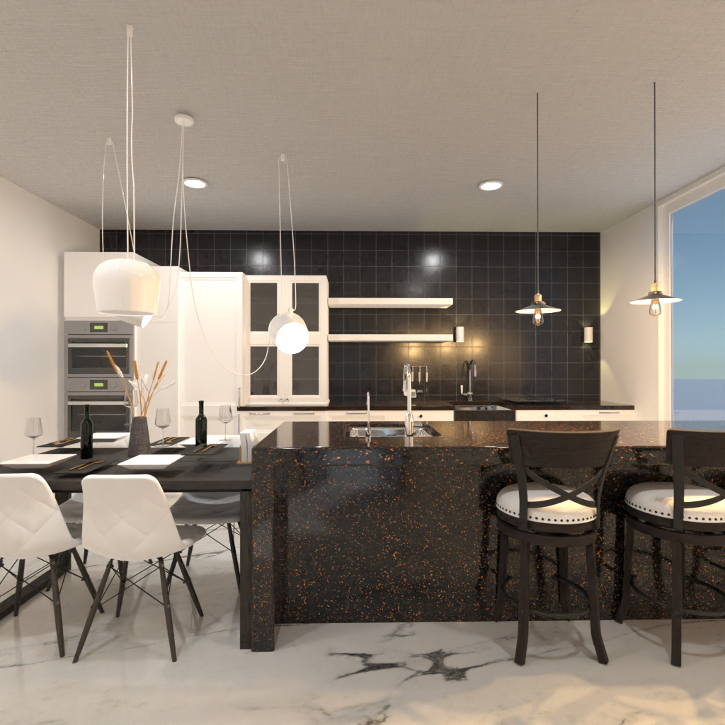 Brown and White Kitchen #11479272 by Editors Choice