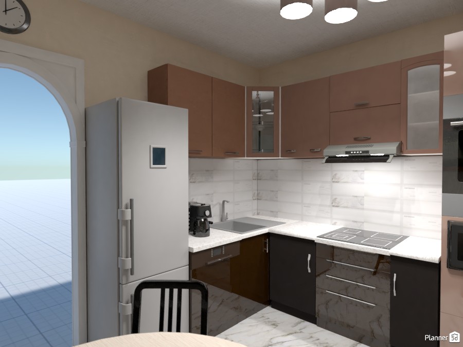 Kitchen in brown #3466262 by Roman Rabinovich