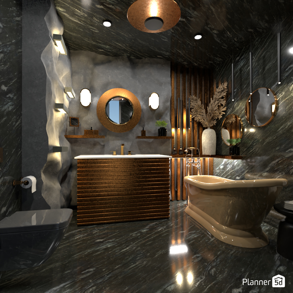 Dark Bathroom #3362784 by Editors Choice