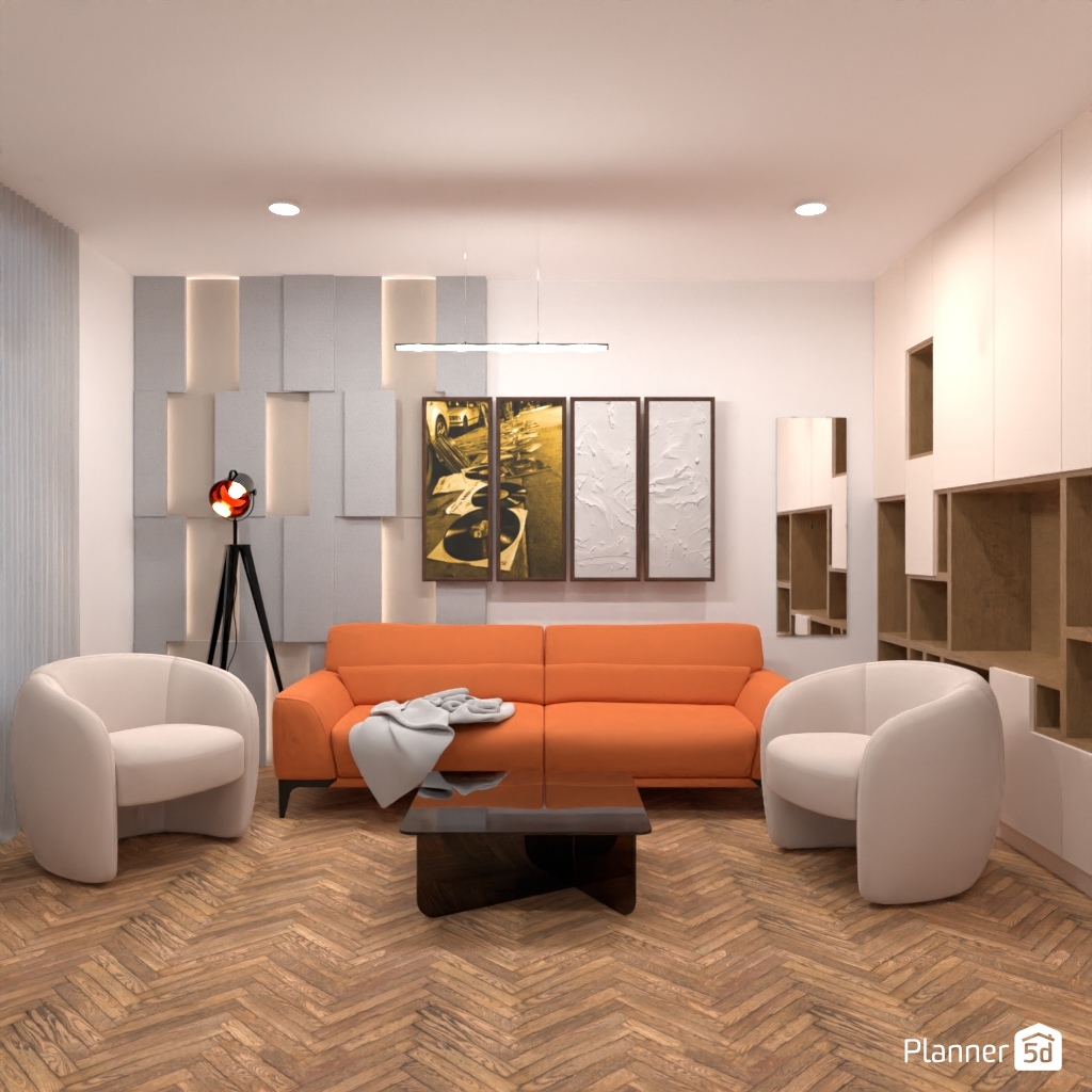 Orange sofa #24704084 by Editors Choice