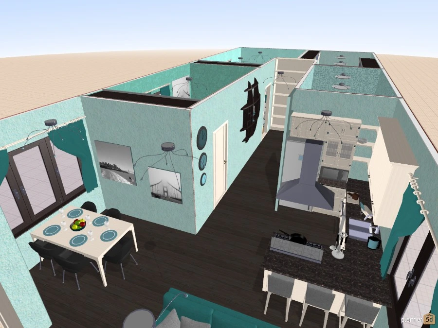 turquoise apartment #45061 by Инна рольник