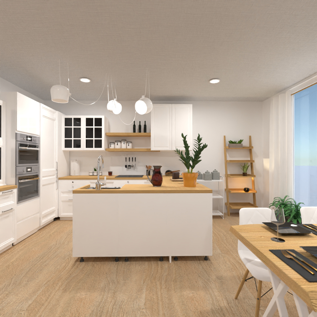 Brown and White Kitchen #11506552 by Editors Choice