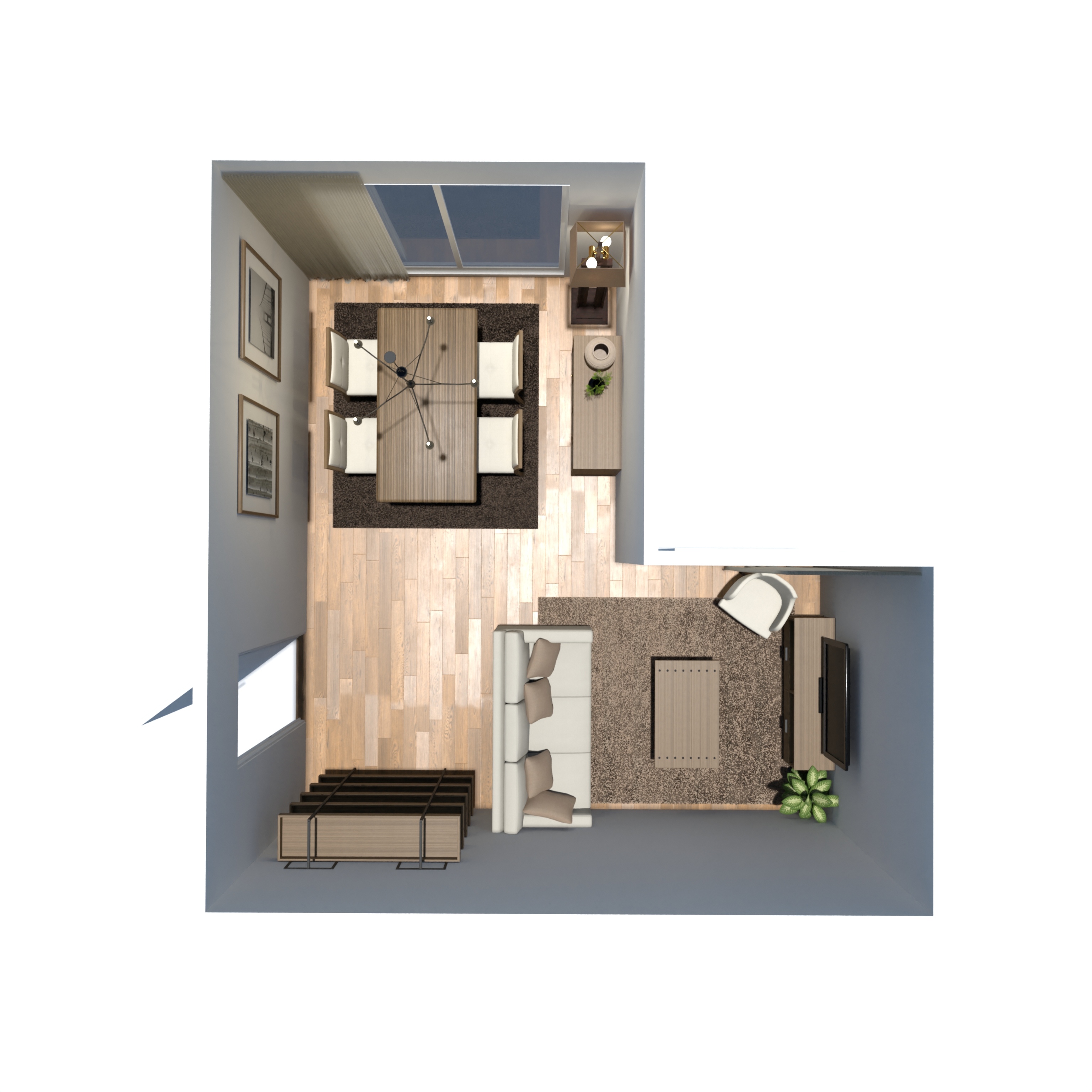 Living Room L-shaped copy #26032960 by Evelinaa