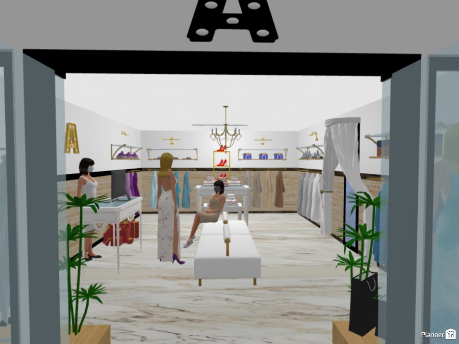 Clothing Store Design Free Online Design 3D Floor Plans by Planner 5D