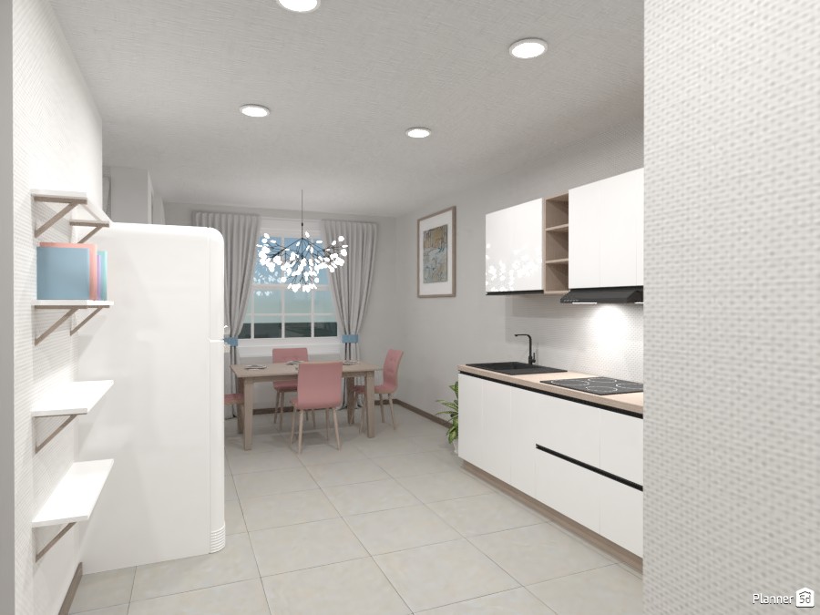 kitchen and dining room in pastel colours #3610700 by Chani