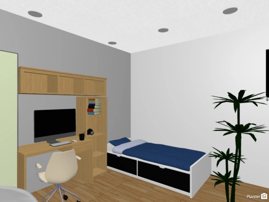 room for one person.Simple and modern #80997 by Davi Dias