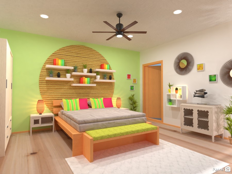 Tropical bedroom with a balcony #3787876 by Gabes