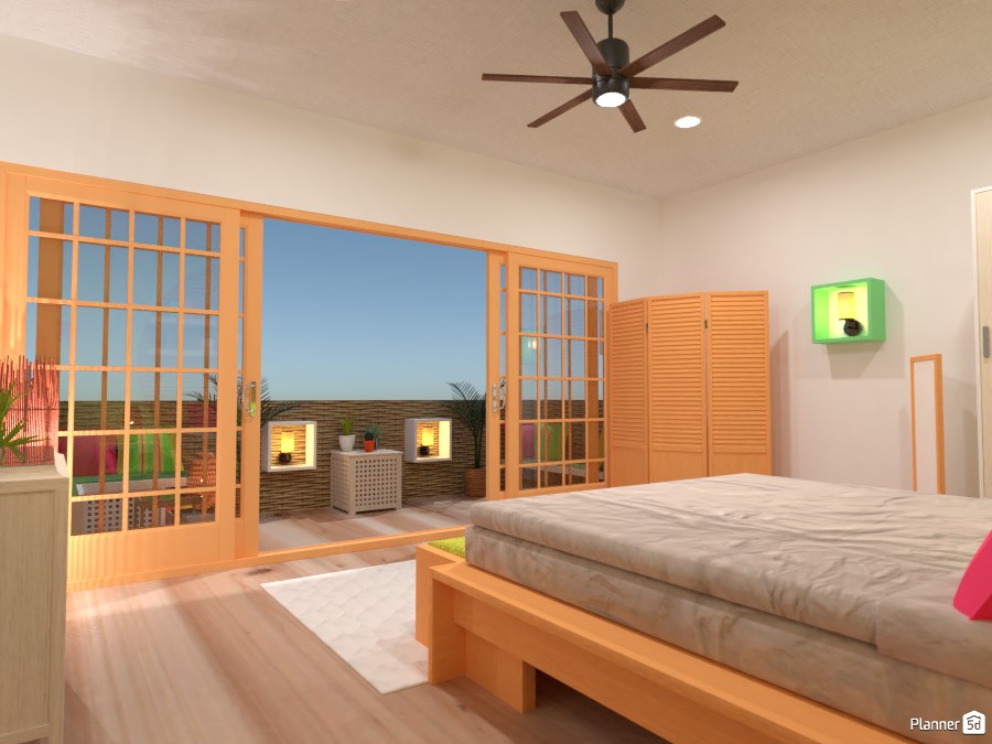 Tropical bedroom with a balcony #3787882 by Gabes