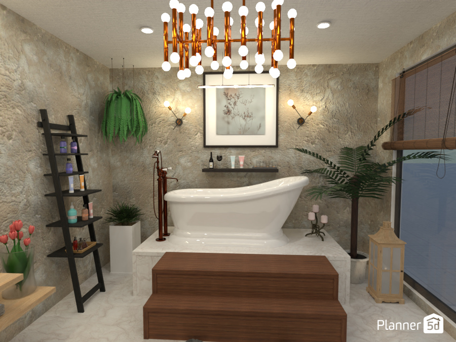 Luxurious bathroom, with raised bathtub 9597868 by Born to be Wild image