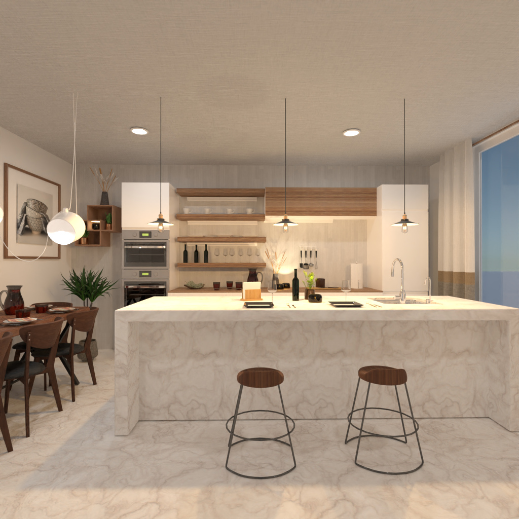 Brown and White Kitchen #11547028 by Editors Choice