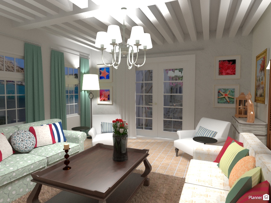 Гостиная в средиземноморском стиле #1375517 by Elena Strenova