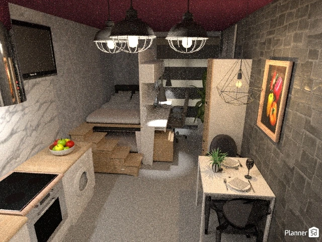 Small Studio 21m2 #77740 by Carlos Andres Palacio Olivares