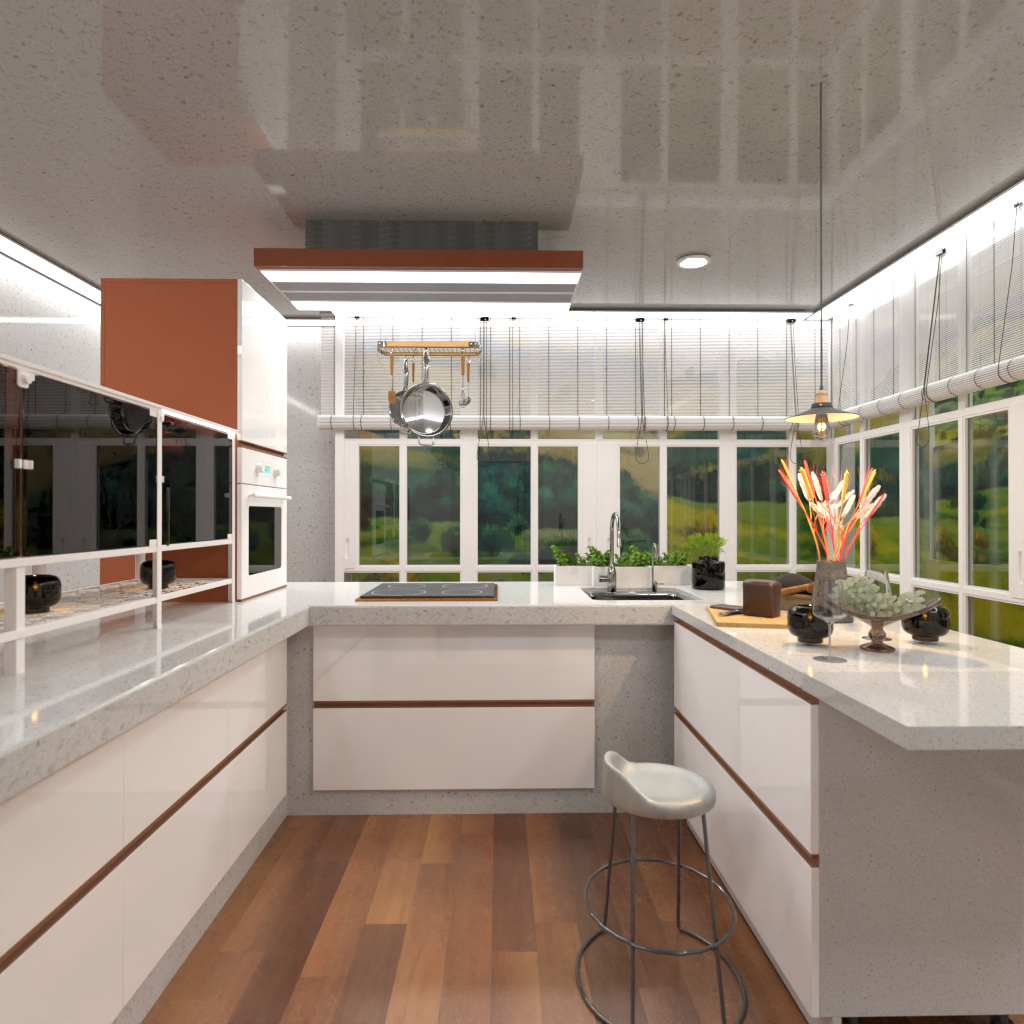 Brown and white kitchen #11515568 by Editors Choice