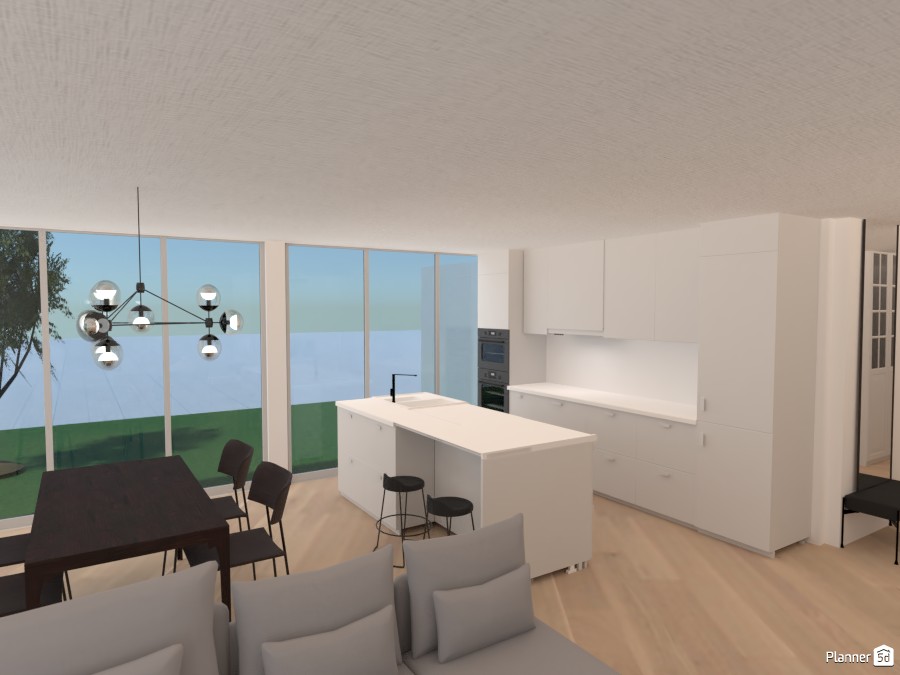 The minimalistic open living room part II #3760832 by polinaminkina