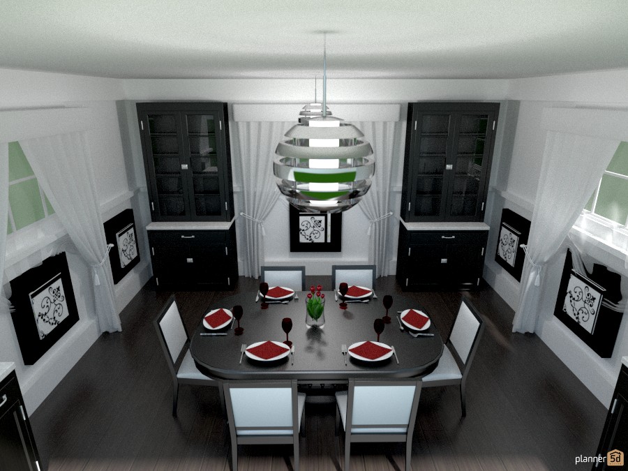 black n white dining #1164103 by Joy Suiter