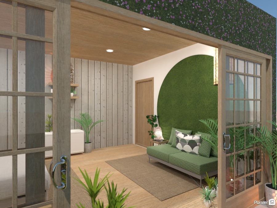 Tropical bedroom with a balcony #3780010 by Ana G