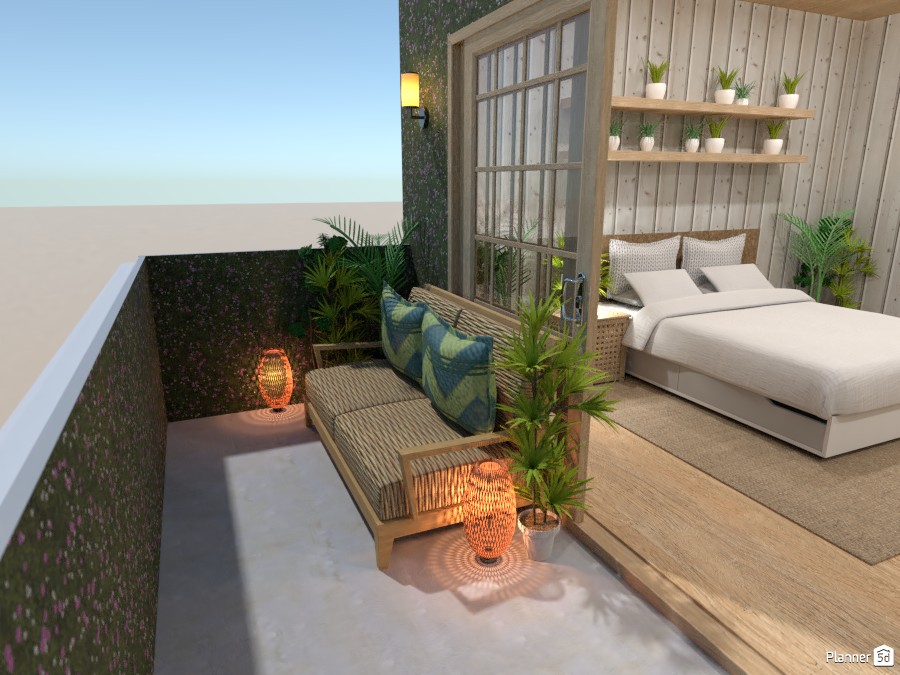 Tropical bedroom with a balcony 3780012 by Ana G image
