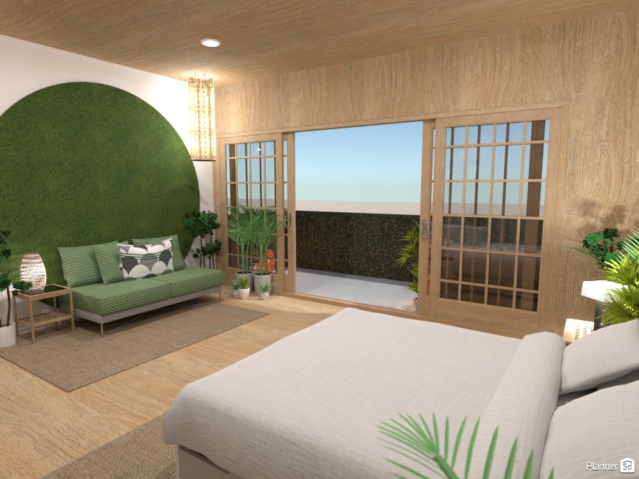 Tropical bedroom with a balcony 3780017 by Ana G image