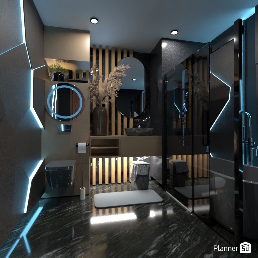 Dark Bathroom #3362876 by Editors Choice
