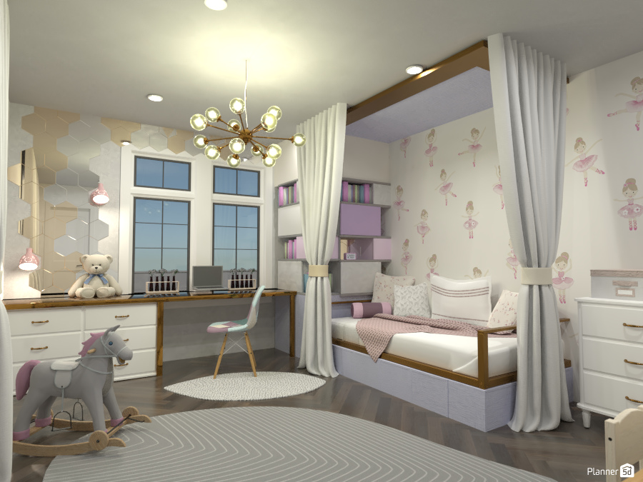 pinky girl bedroom 5946321 by Oleksandra Kunieva image