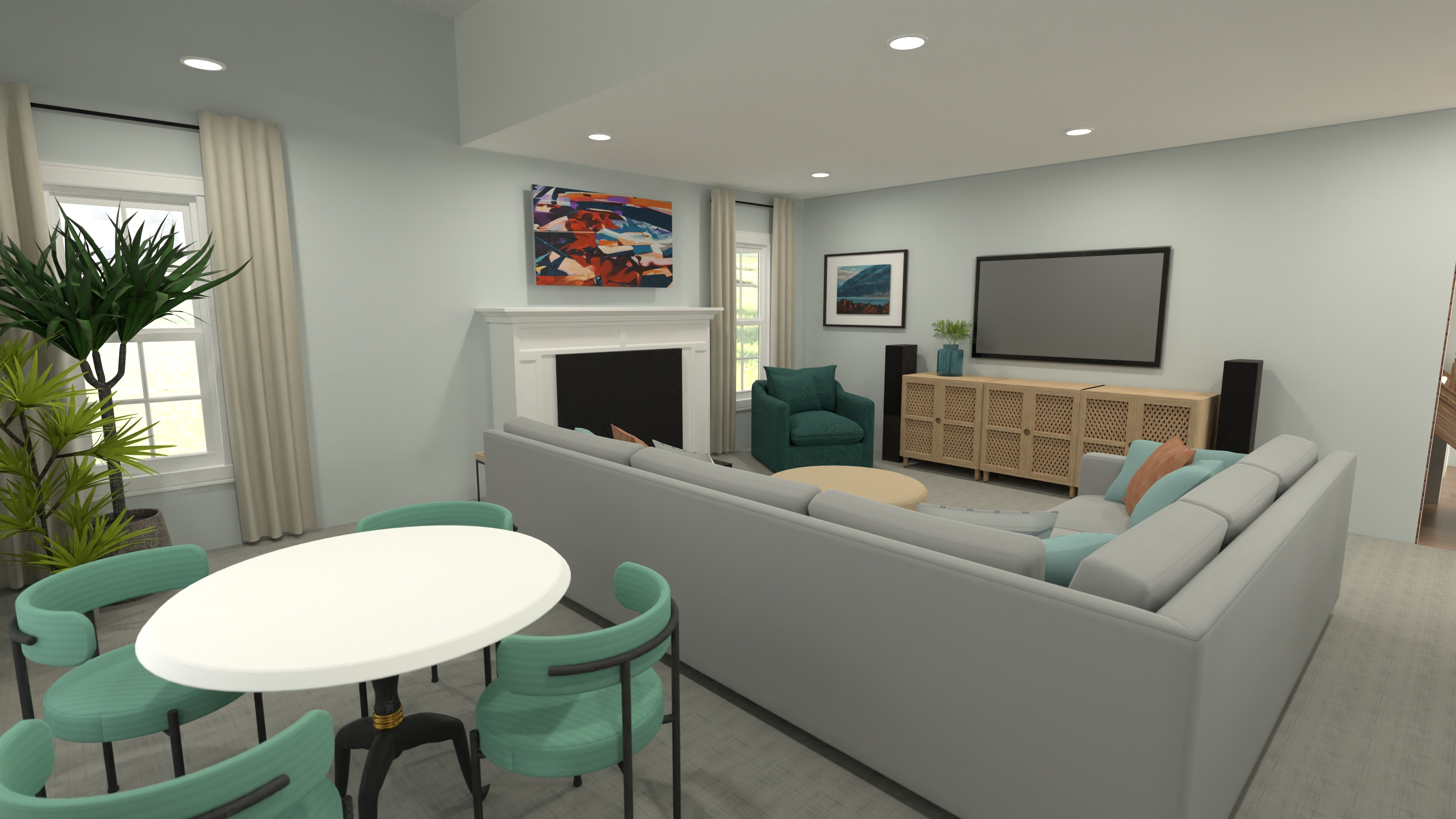Umbreit - Family Room & Kitchen #23354766 by Nicole Bailey