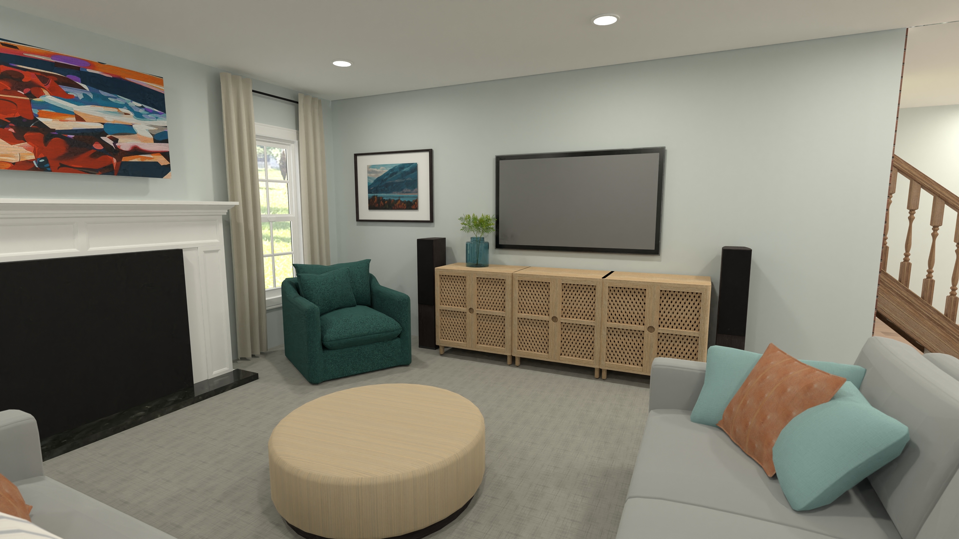 Umbreit - Family Room & Kitchen #23354778 by Nicole Bailey