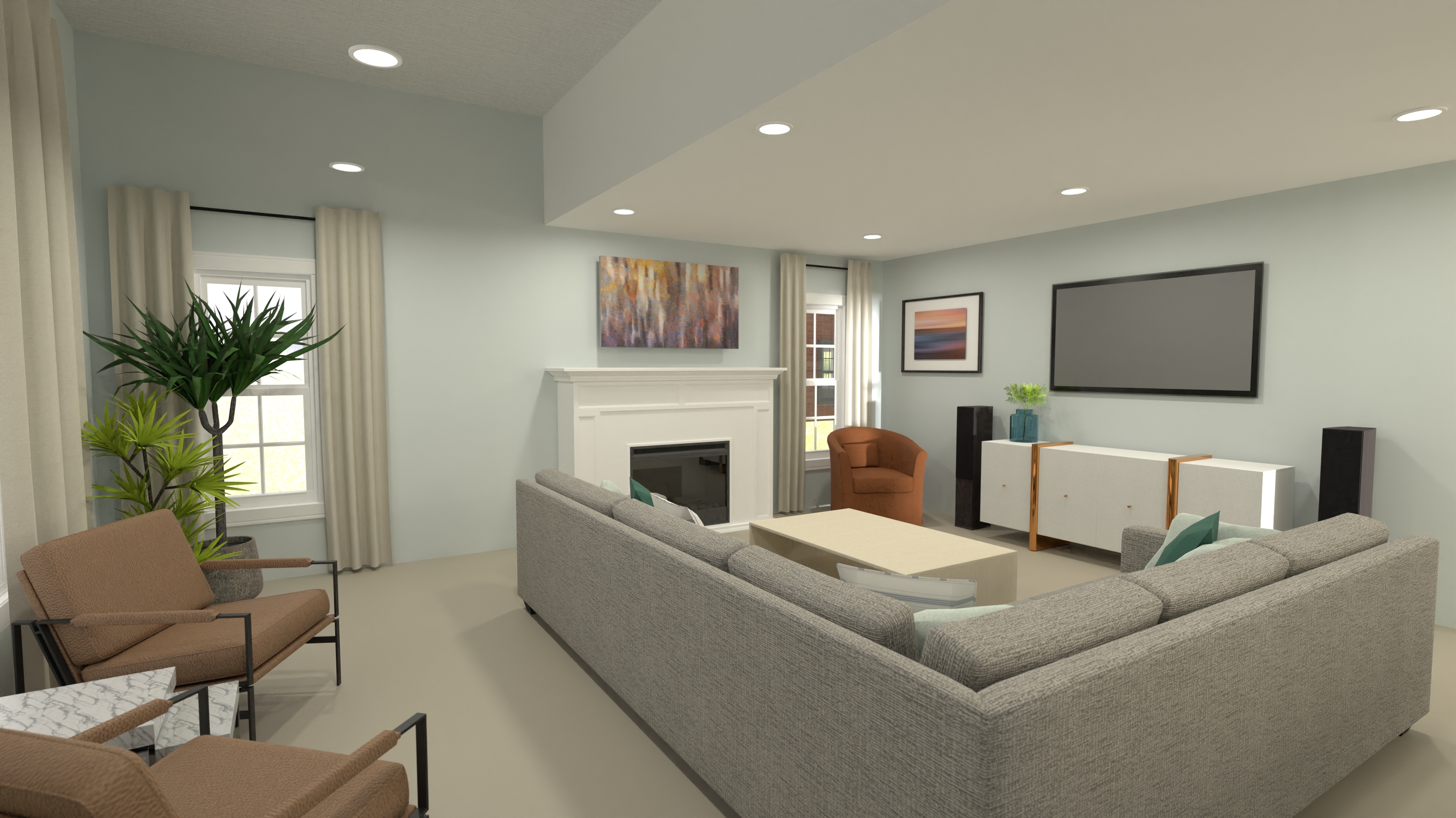 Umbreit - Family Room & Kitchen #23357066 by Nicole Bailey